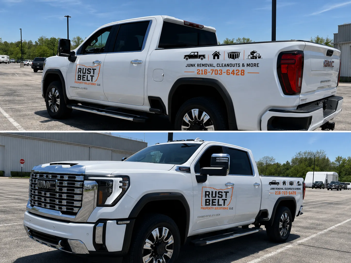 Rust Belt Property Solutions junk removal truck serving Northeast Ohio